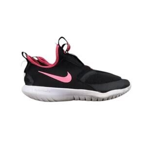 Nike Shoes Big Kids 4.5 Athletic Trainers Flex Runner Black Pink Slip On Sneaker